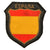 Original Spanish Civil War & WWII Era Blue Division “ESPAÑA” Volunteer Sleeve Shield Group with Falange Insignia, Nationalist Air Force Badge & 1939 Victory Medal Original Items
