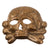 Original German Pre WWII Early SS "Danziger" Style Totenkopf "Death's Head" Cap Badge in Nickel Plated Brass