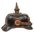 Original Imperial German WWI Kingdom of Saxony M1915 Infantry EM/NCO Pickelhaube Spiked Helmet with Correct Saxon Style Cockades by Müller & Sprung of Dresden - Dated 1915