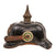 Original Imperial German WWI Kingdom of Saxony M1915 Infantry EM/NCO Pickelhaube Spiked Helmet with Correct Saxon Style Cockades by Müller & Sprung of Dresden - Dated 1915