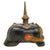 Original German WWI Bavarian M1886/1914 Infantry Officer Pickelhaube Spiked Helmet - Spike Welded Back On Original Items