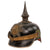 Original Imperial German WWI Kingdom of Saxony Infantry Officer’s Model 1897 Pickelhaube Helmet with Officer’s Cockades & Chinscales Original Items
