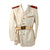 Original Spanish Civil War Veteran Franco-Era White Civil or State Uniform Jacket, Trousers, and Belt with Shoulder Boards and Four-Place Ribbon Bar