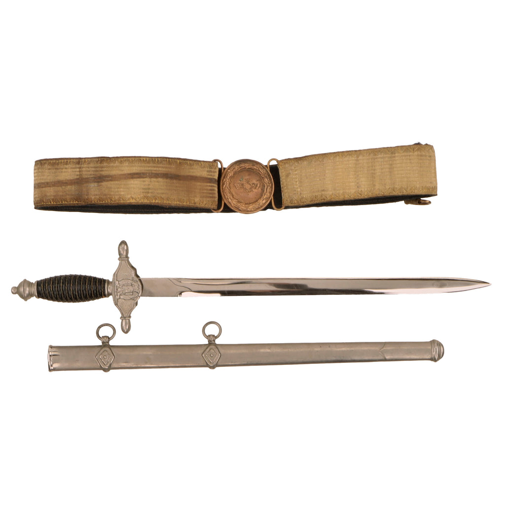 Original Spanish WWII Era Spanish Air Force Officer’s Dagger with Scabbard & Belt by Villaverde of Madrid Original Items