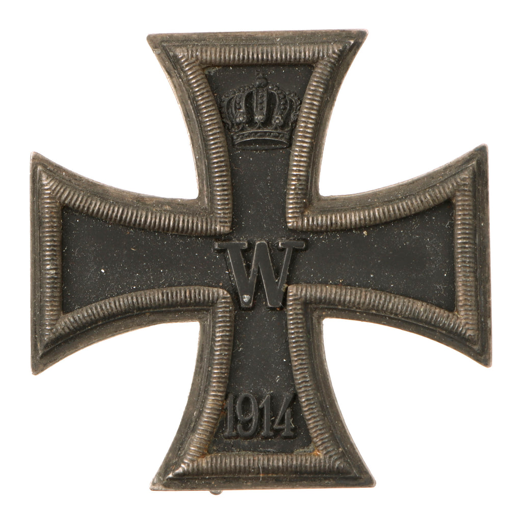 Original Imperial German WWI 1914 Iron Cross 1st Class EKI – “800” Silver Pin Mark Original Items