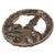 Original German WWII Ground Dug Bandenkampfabzeichen Anti-Partisan Warfare Badge, Hollow Back Zinc Relic