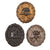 Original Imperial German WWI Hollow Back Black, Silver, and Gold Wound Badge Lot of Three - Verwundetenabzeichen