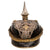Original Imperial German WWI Named Prussian 2nd Hanoverian 16th Dragoon Landwehr Officer’s Pickelhaube Helmet with “Waterloo” Wappen and WWII German Archival Museum Stamp - Sprengel