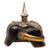 Original Imperial German WWI Named Prussian 2nd Hanoverian 16th Dragoon Landwehr Officer’s Pickelhaube Helmet with “Waterloo” Wappen and WWII German Archival Museum Stamp - Sprengel
