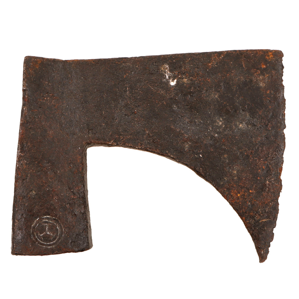 Original Continental Europe Late 17th Century to 18th Century Axe Head with Blacksmith’s Marking