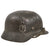 Original German WWII Waffen-SS Single Decal M40 Steel Helmet in Relic Condition with Original Liner and Chinstrap, Size 66 Shell