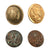 Original U.S. Spanish-American War Army Cap Badge & Button Lot - Seven Pieces Total