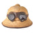 Original German WWII 1942 Dated First Model DAK Afrikakorps Sun Helmet by G.A.H. Helmfabrik with Ultrasin Goggles - Size 54 Original Items