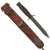 Original U.S. WWII Second Pattern Blade Marked M3 Fighting Knife by UTICA Cutlery Co. with Reproduction M6 Leather Scabbard Original Items