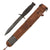 Original U.S. WWII Second Pattern Blade Marked M3 Fighting Knife by UTICA Cutlery Co. with Reproduction M6 Leather Scabbard Original Items