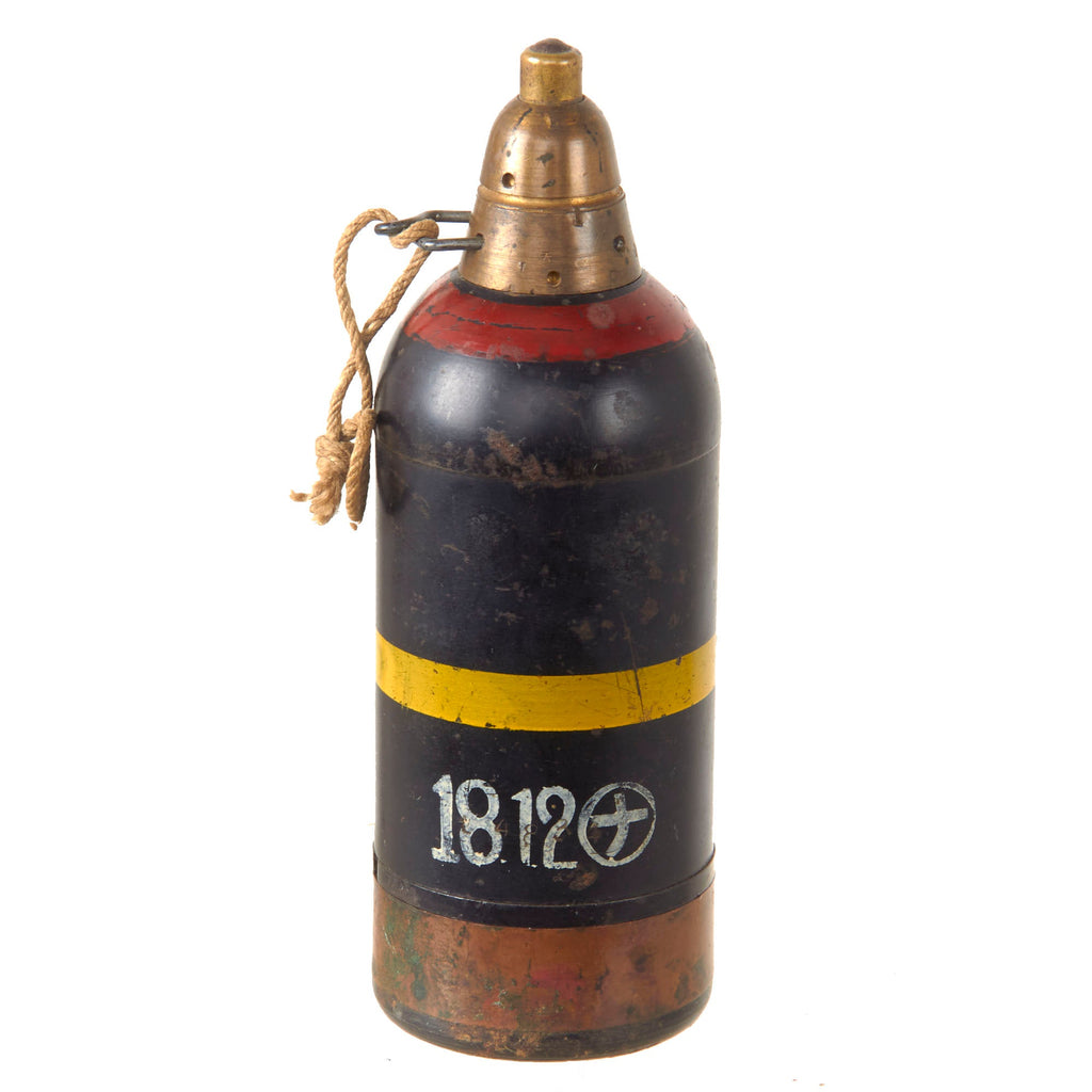 Original Japanese WWII Type 89 Knee Mortar 50mm Grenade Discharger Inert Round - Dated 1943 Original Items