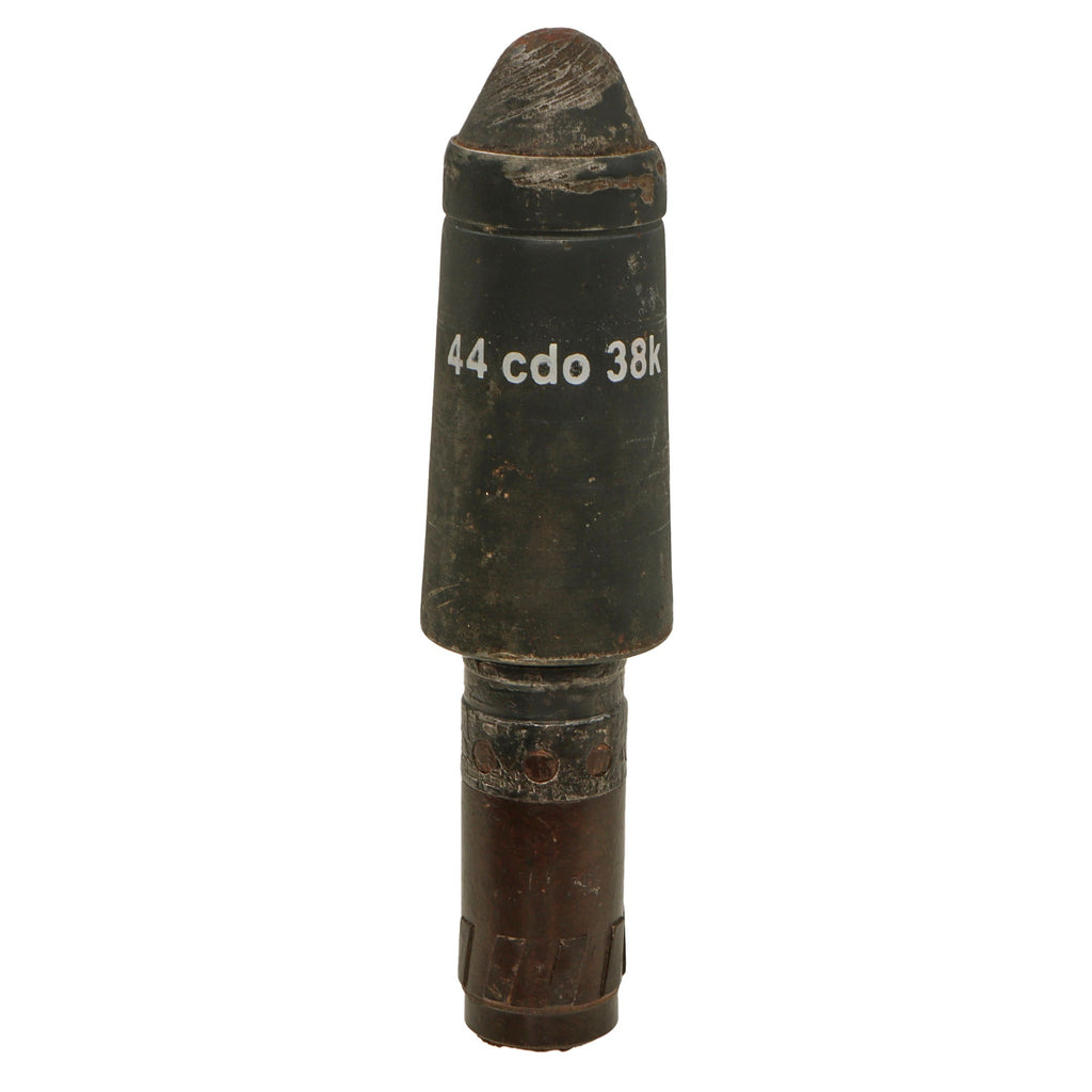 Original German WWII Inert 98k Rifle Schießbecher Anti-Tank Grenade - Große Gewehrpanzergranate - Restored Stencil Original Items