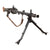 Original German WWII MG 34 Display Machine Gun Serial 7876 with Belt Carrier, Barrel in Carrier, Ammo Box, and Two Belts of Inert Ammo Original Items
