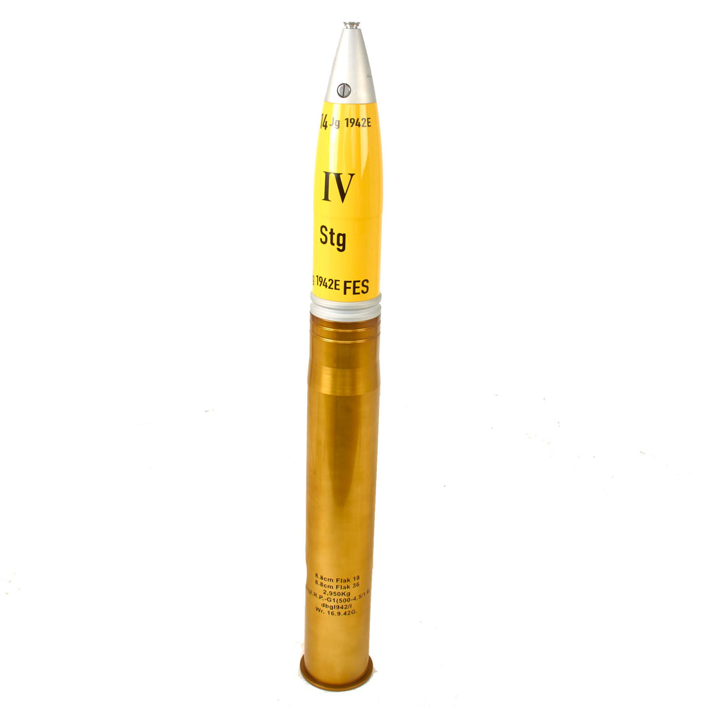 Museum Quality Replica German MC123 88 Air Defense Weapon Round & Casing with Replicated Markings by Armae Original Items