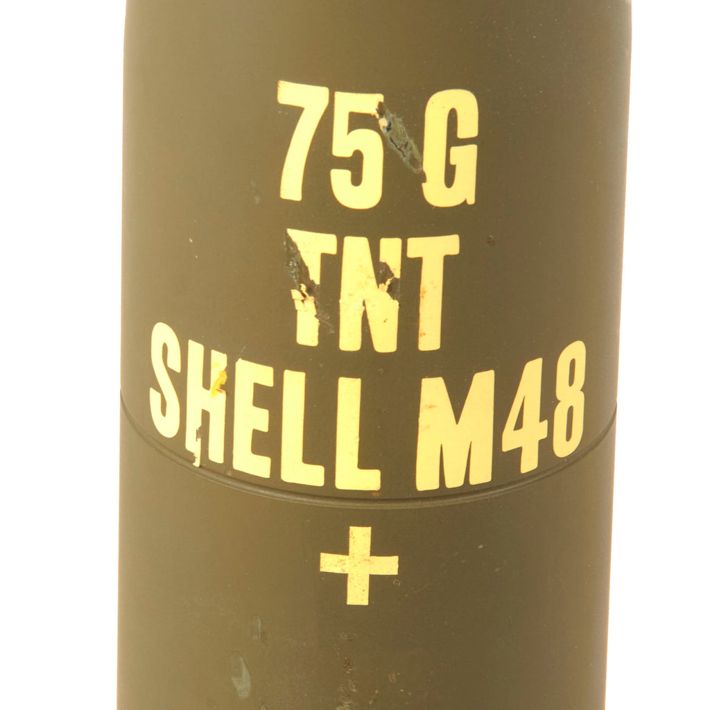 Original U.S. WWII Inert Restored & Reworked 75mm Shell M48 with Repro ...
