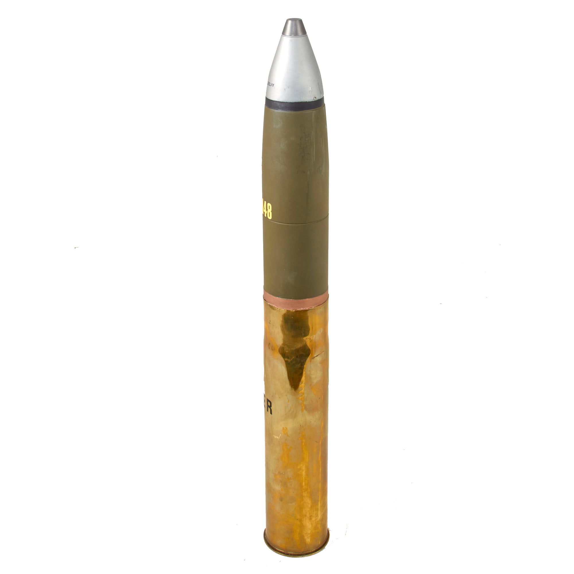 M48 Sherman Shell Original U.S. WWII Inert Restored & Reworked 75mm Shell M48 with Repro ...