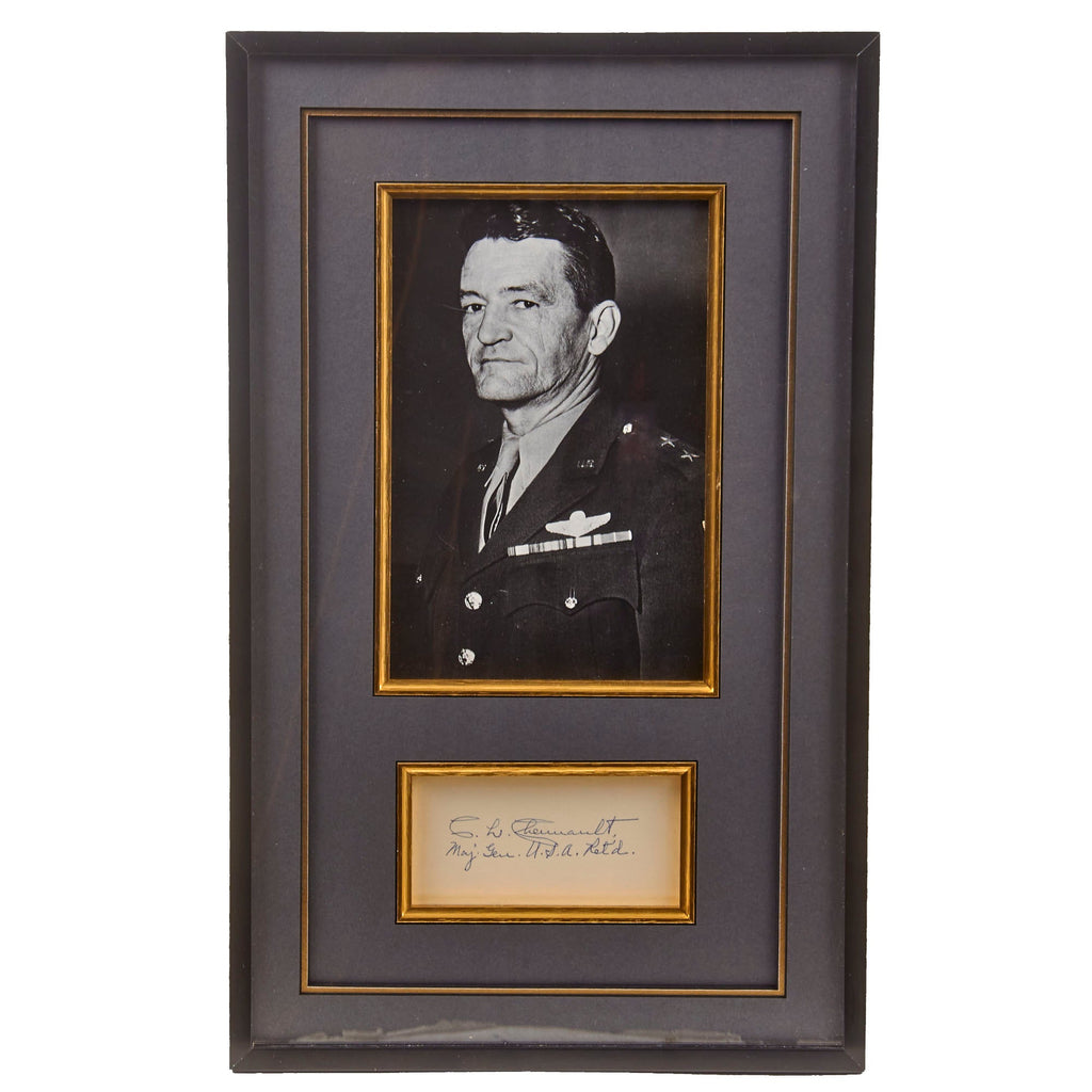 Original U.S. WWII Framed Flying Tigers Commander General Claire Lee Chennault Signature - 11¼ x 18¼” Original Items