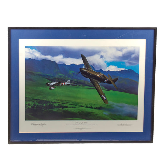 Original Signed Limited Edition Print: Framed “This is No Drill” by Craig Kodera Signed by Brigadier General Kenneth M. Taylor & Lieutenant Commander of the Imperial Japanese Navy, Zenji Abe - 395/1000 - 23 ¼ x 28 ¼” Original Items