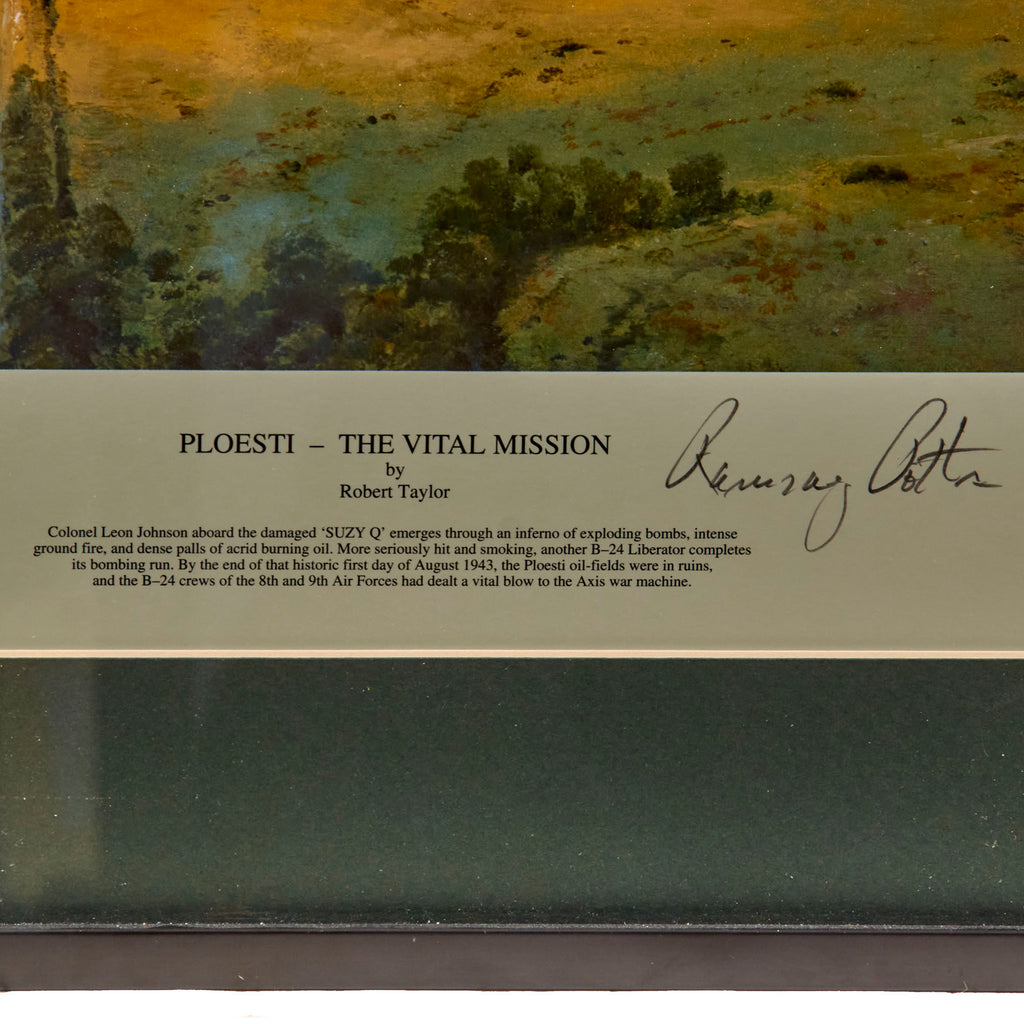Original Signed Limited Edition Print: Framed “Ploesti - The Vital Mis ...