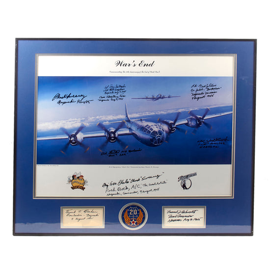 Original Signed Limited Edition Print: “War’s End” by Attila Heija Signed by Crew Members Including Commander Charles Sweeney with Two Additional Signatures - 25¼ x 29¼” Original Items