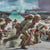 Original Signed Limited Edition Print: Framed “Off the Beach! With the Old Breed on Peleliu” by Matt Hall Signed by Dan Lawler & Jim Young with Four Additional Signatures - Victory Edition 125/500 - 23 ¼ x 35 ¼” Original Items