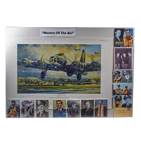 Original Signed Limited Edition Print: “Men of the Century” by Robert Bailey Signed by 4 Famed 100th Bomb Group Airmen with Added “Masters of the Air” Photos and Three Additional Signatures - 314/350 - 29 ¼ x 40” Original Items