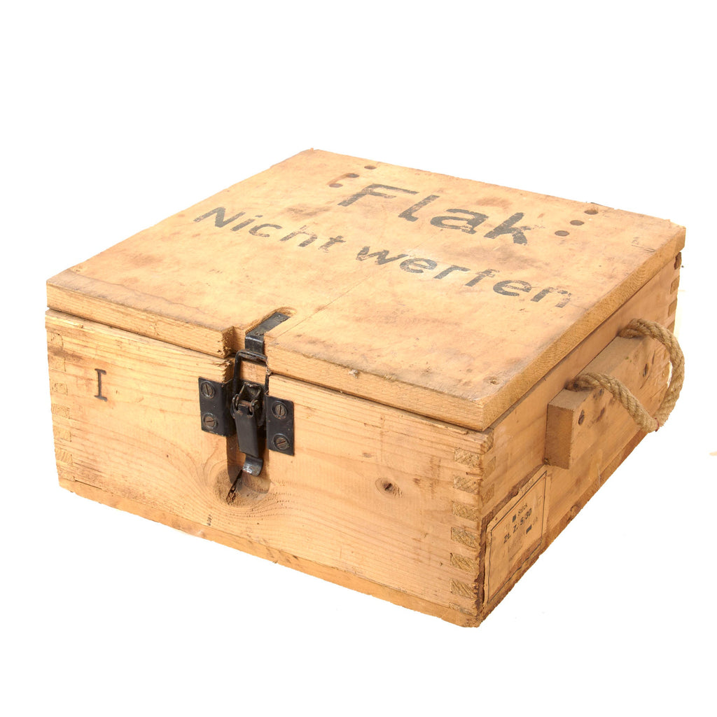Original German WWII Zeitanzünder S/30 Kurz Artillery Flak Fuze Crate - Dated 1944 Original Items