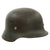 Original German WWII Single Deca M40 Army Heer Steel Helmet with 59cm Liner and Broken Chinstrap - NS66 Original Items