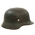 Original German WWII Single Deca M40 Army Heer Steel Helmet with 59cm Liner and Broken Chinstrap - NS66 Original Items