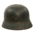 Original German WWII Single Deca M40 Army Heer Steel Helmet with 59cm Liner and Broken Chinstrap - NS66 Original Items