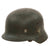 Original German WWII Single Deca M40 Army Heer Steel Helmet with 59cm Liner and Broken Chinstrap - NS66 Original Items