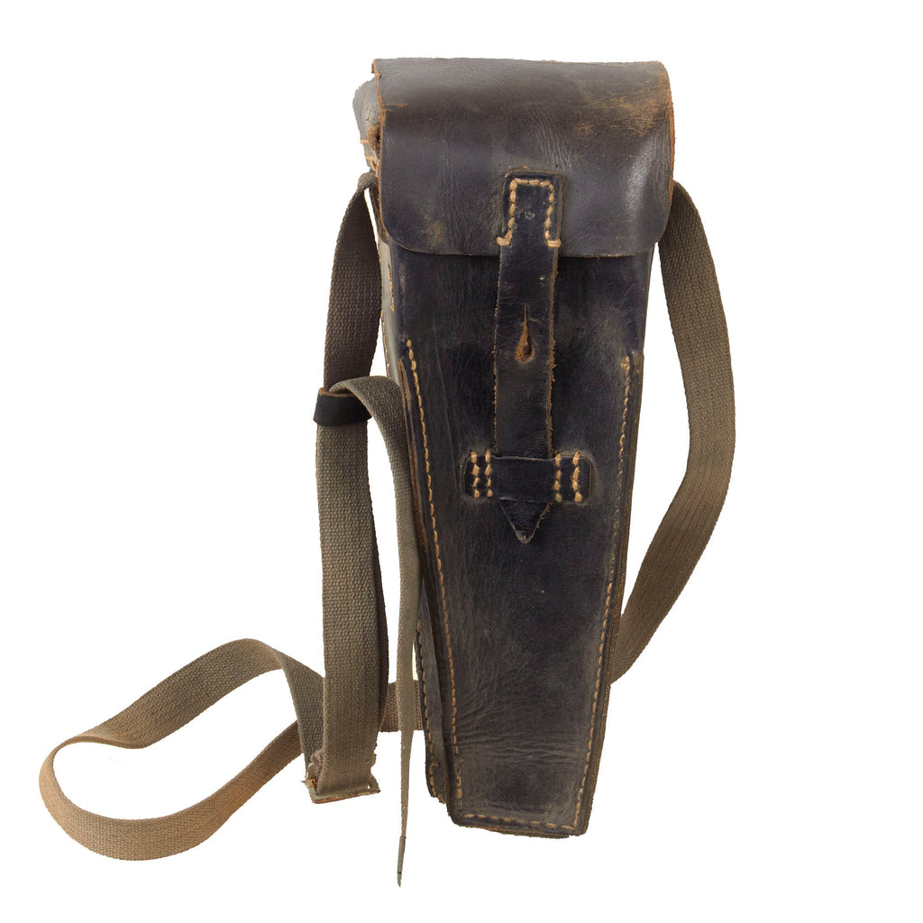 Original German WWII Schießbecher Grenade Launcher Leather Case by Friedrich Offermann & Söhne with Strap Original Items
