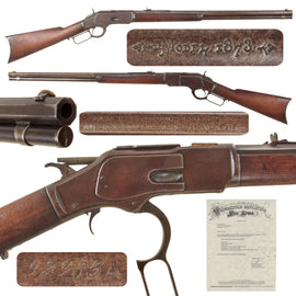 Original U.S. Winchester Model 1873 .44-40 Rifle Made in 1882 with Shortened 26" Octagon Barrel, Set Trigger, and Factory Letter - Serial 92985A