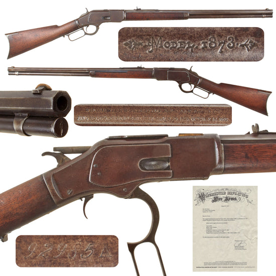 Original U.S. Winchester Model 1873 .44-40 Rifle Made in 1882 with Shortened 26" Octagon Barrel, Set Trigger, and Factory Letter - Serial 92985A Original Items