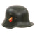 Original German WWII M18 Transitional Heer Army Double Decal Helmet with 55cm Liner - Stamped Si.62 Original Items