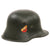 Original German WWII M18 Transitional Heer Army Double Decal Helmet with 55cm Liner - Stamped Si.62 Original Items