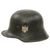 Original German WWII M18 Transitional Heer Army Double Decal Helmet with 55cm Liner - Stamped Si.62 Original Items