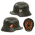 Original German WWII M18 Transitional Heer Army Double Decal Helmet with 55cm Liner - Stamped Si.62 Original Items