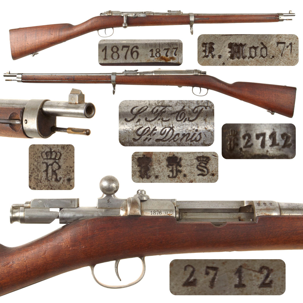 Original German Mauser Karabiner Mod. 71 Converted in France to Uruguay Daudeteau / Dovitis Carbine dated 1876 - serial 2712 Original Items