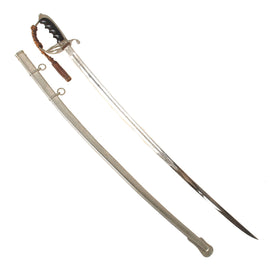 Original U.S. WWII 26th Cavalry Philippine Scouts Bataan Death March Survivor Captain James A. Seay’s M1902 Officer’s Sword with Scabbard & Knot - Killed in Sinking of Hell Ship Arisan Maru