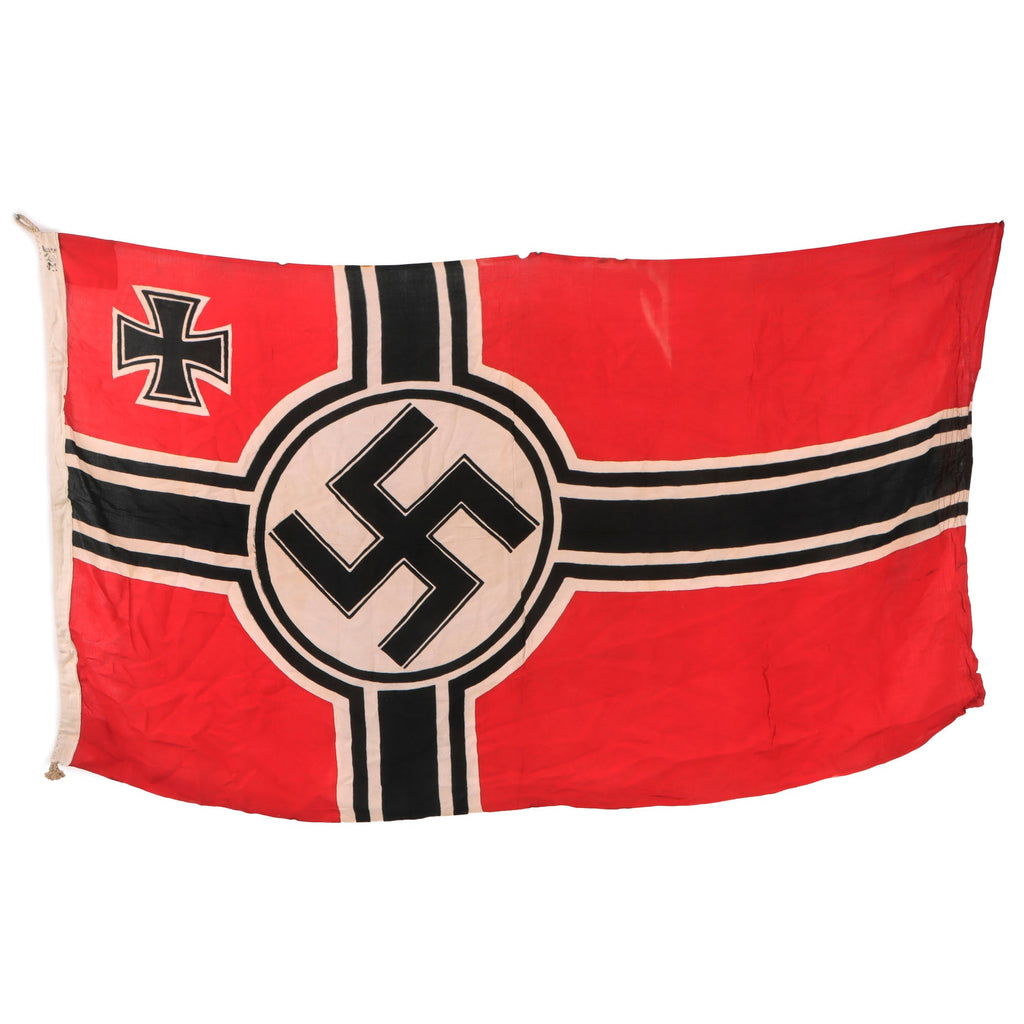 Original German WWII Kriegsmarine 100cm x 170cm Naval Battle Flag - Reichskriegsflagge Original Items