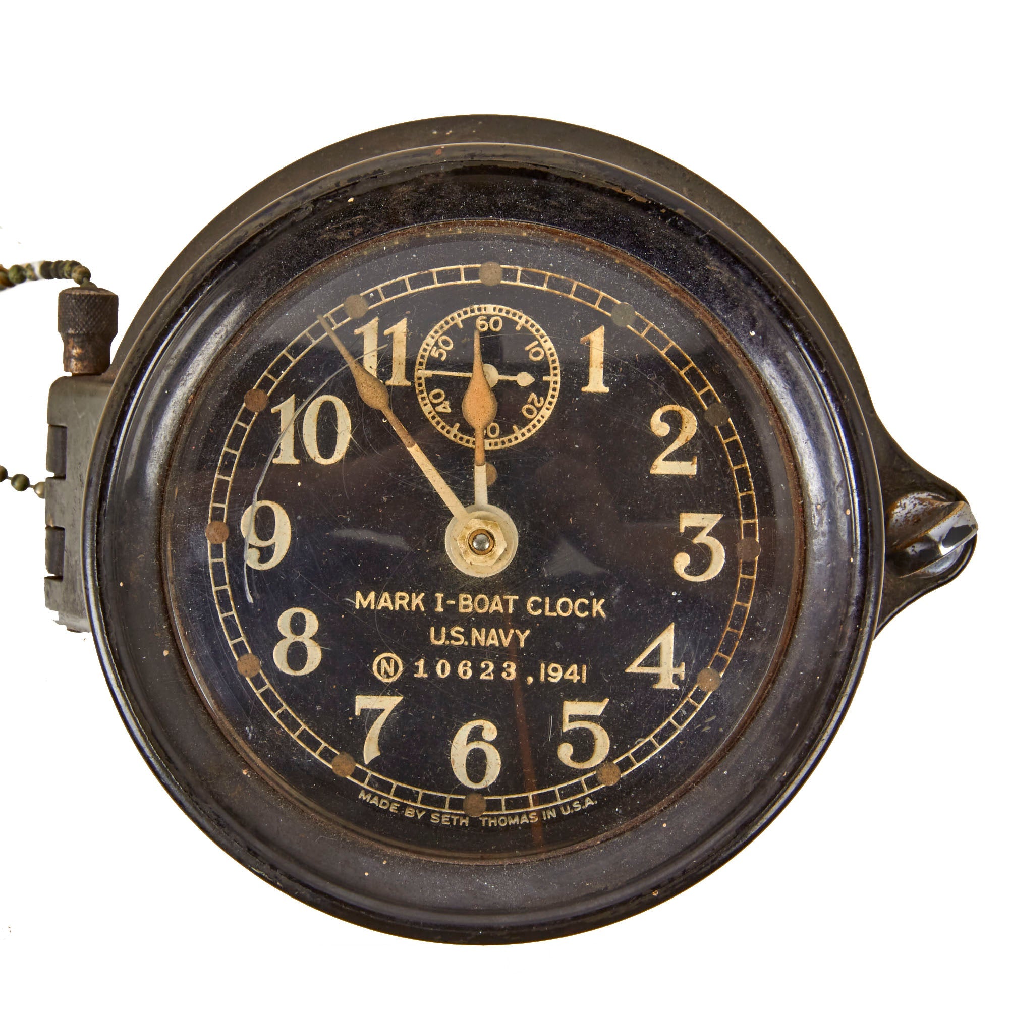 アンティーク雑貨 US NAVY MARK I - BOAT CLOCK SETH THOMAS Original WWII U.S. Navy Type Mark I Boat Clock by Seth Thomas with