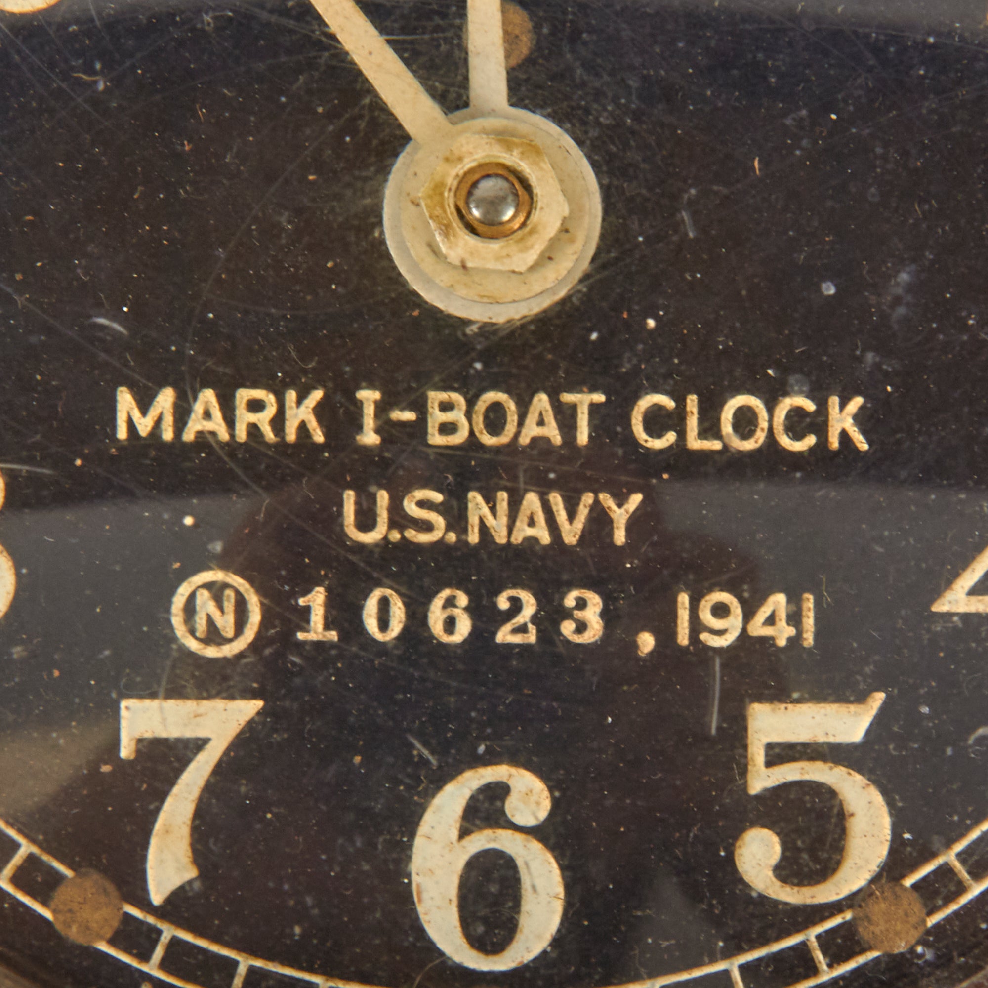 Original WWII U.S. Navy Type Mark I Boat Clock by Seth Thomas with