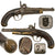 Original French Napoleonic Modèle An XIII T bis Percussion Converted Rifled Naval Pistol with Intact Belt Hook, Circa 1810