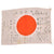 Original Japanese WWII Hand Painted Good Luck Flag with Lots of Signatures & Small Temple Stamps - 27½ x 39½”